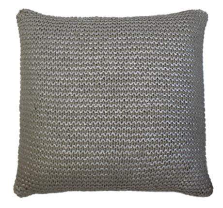 Knit Metallic Pillow - Natural