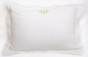 Diamond Matelasse Pillow Sham - White