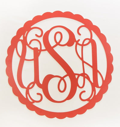 Wall Monogram - Scallop Circle