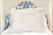 Double Ruffle Standard Sham - White