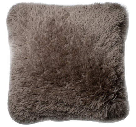 Furry Shag Pillow - Taupe