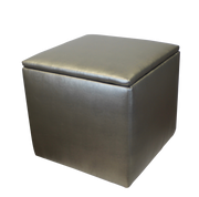 Storage Ottoman - Metallic