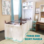 Bed Skirt Panel - Solid Spa Blue