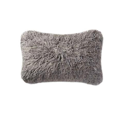 Shimmer Shag Lumbar Pillow - Gray