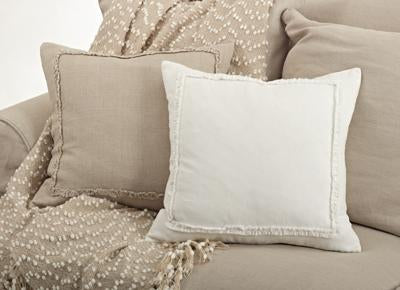 Ivory Linen Frame Pillow