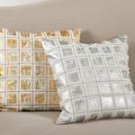 Silver Squares Pillow