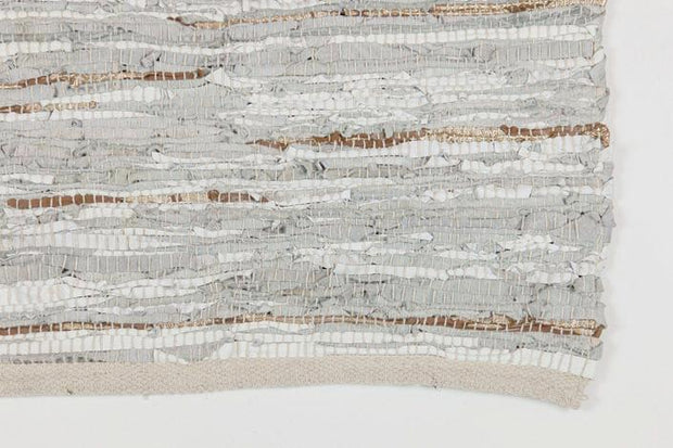 So Edgy Rug - Metallic/White 5" x 7'6"