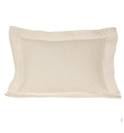 Diamond Matelasse Pillow Sham - Ivory