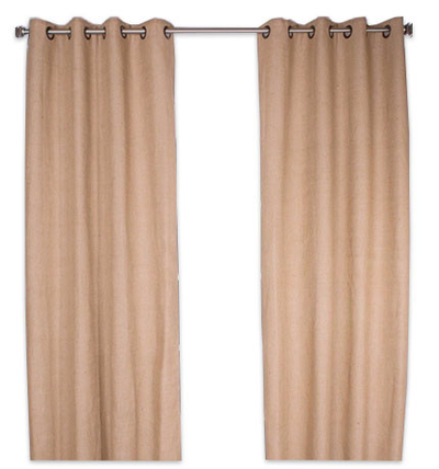 Burlap Drapery Panels (Pair) - Natural