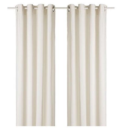 Cotton Velvet Drapery Panels (Pair) - Ivory