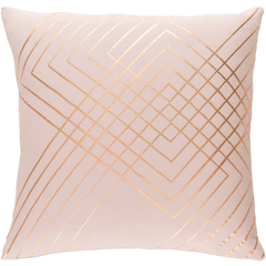 Blush-Gold Graphic Pillow