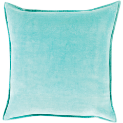 Aqua Velvet Throw Pillow