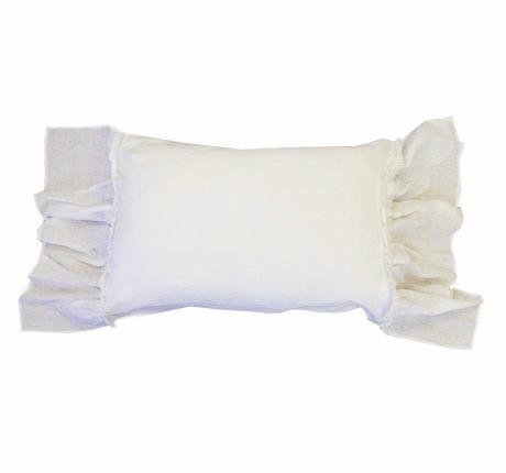 Double Ruffle Standard Sham - White