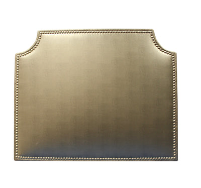 Headboard - Metallic Faux Leather with Nailheads