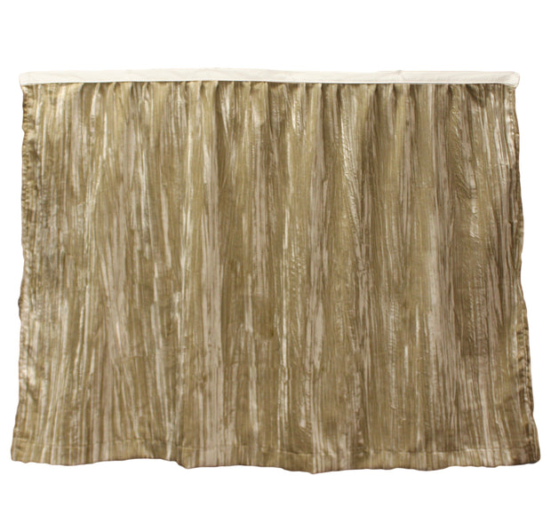 Bed Skirt Panel - Crushed Velvet Gold