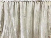 Bed Skirt Panel - Crushed Velvet Ivory